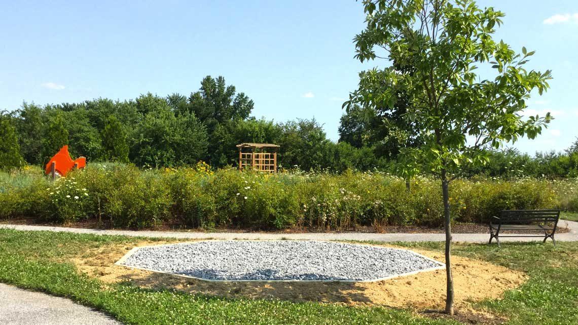 Delaware natural area gazebo gravel base foundation