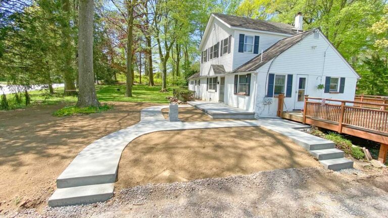 Concrete porch and walkways