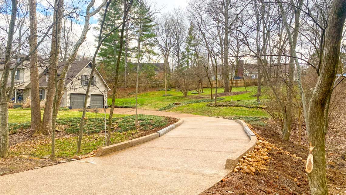 Finished driveway and culvert