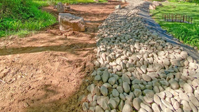 Dry creek bed finished