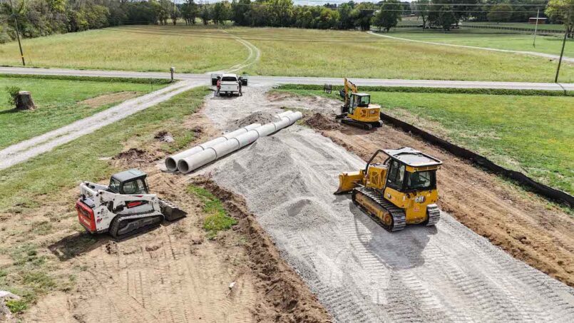 Culverts are about to be placed