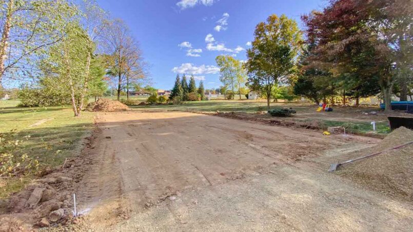 The shed is removed