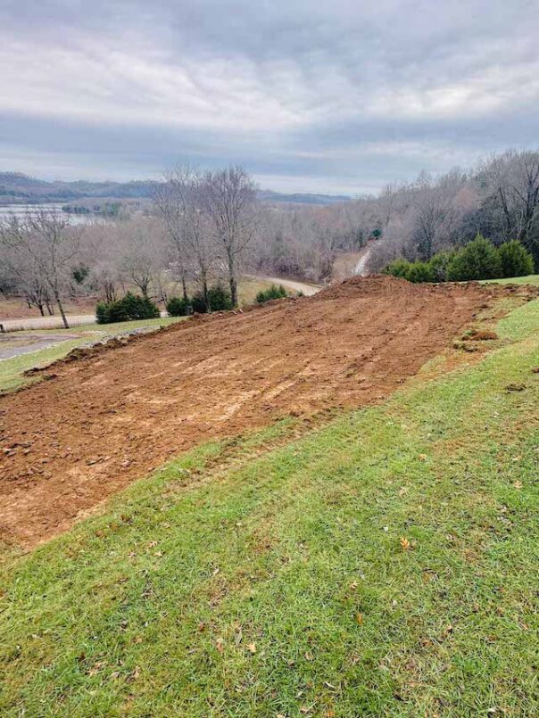 Pole Barn Foundation and Gravel Driveway 5 Excavation begins for the pole barn site
