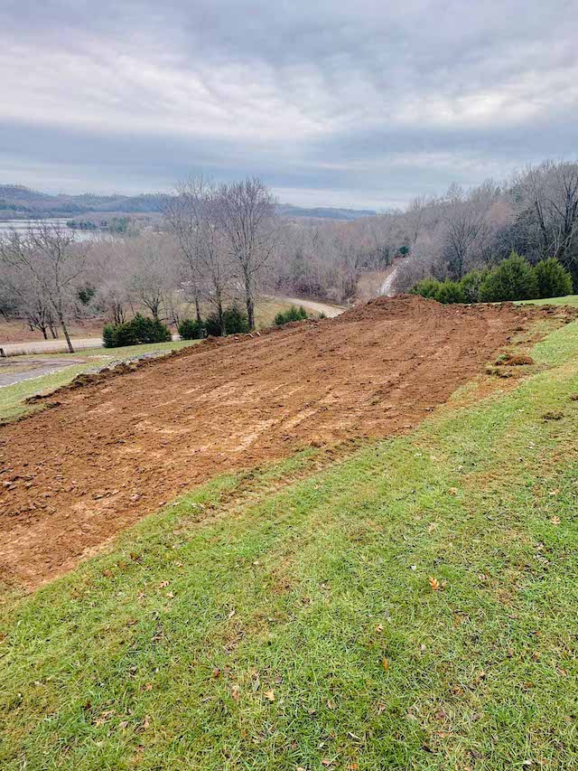 Excavation begins for the pole barn site