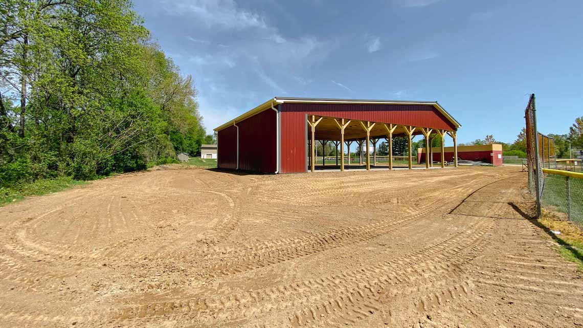 After the barn is installed
