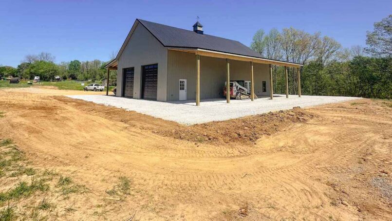 Pole Barn Site Preparation 14 After construction is complete