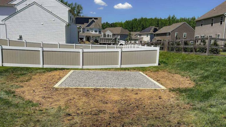 The new stone base foundation