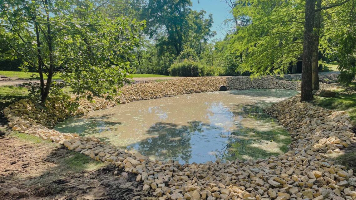 This retention pond project