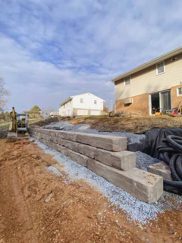 Two-Tiered Rosetta Grand Ledge Retaining Wall 3 As the first tier of the Rosetta Grand