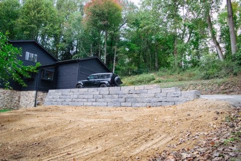 Our new Grand Ledge retaining wall