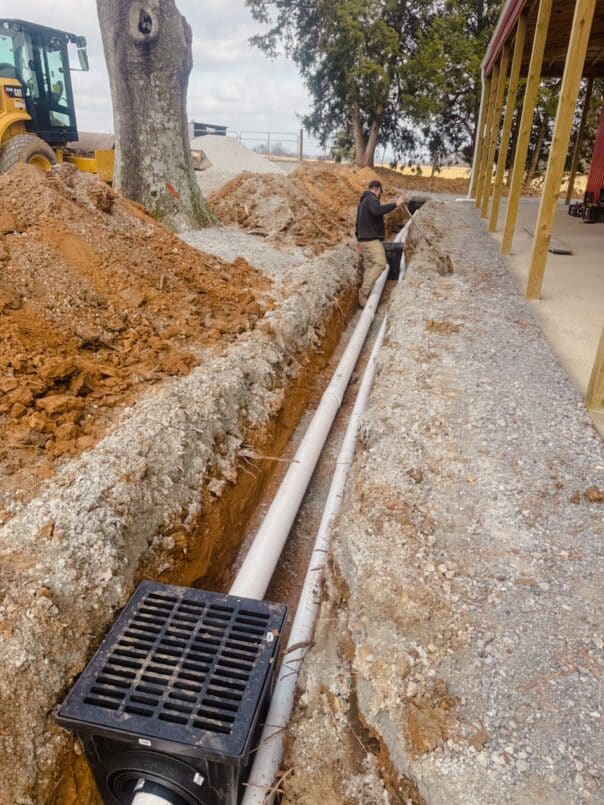 After the pole barn was constructed