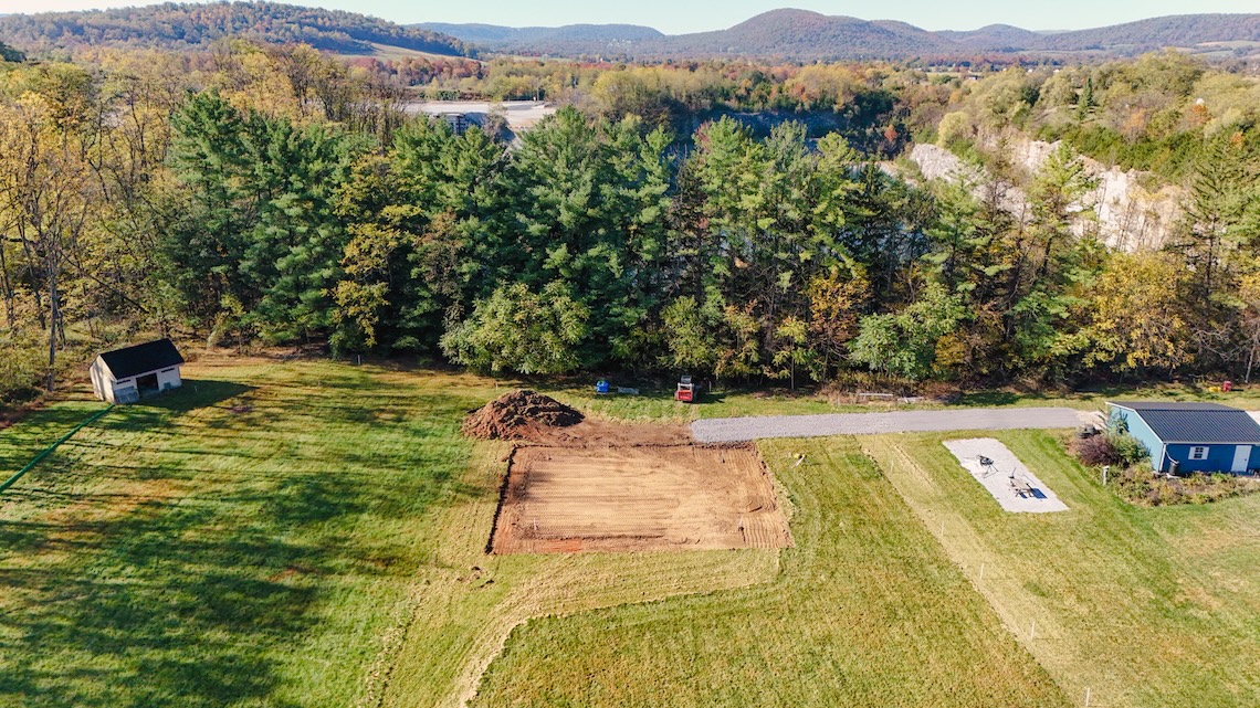 This newly leveled site