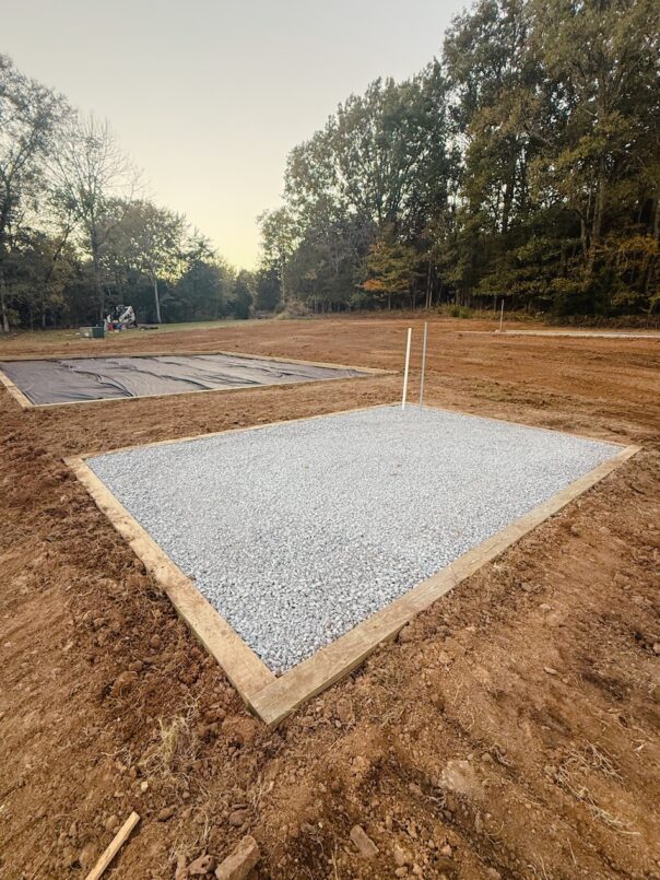 The greenhouse base is complete