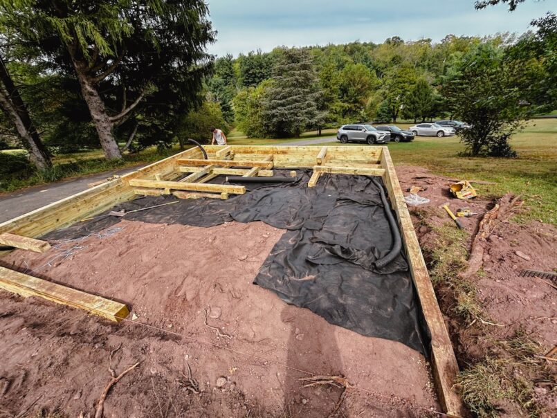 Back bracing the timber wall