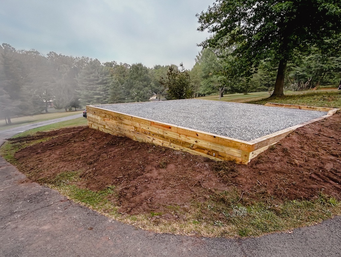 This gravel base foundation