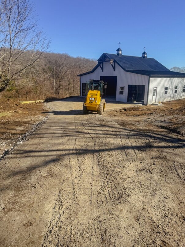 Once the pole barn was completed