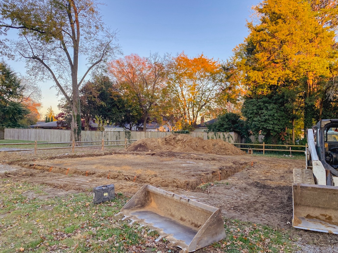 Construction begins with careful