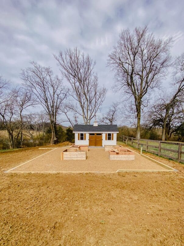 The gravel base foundation