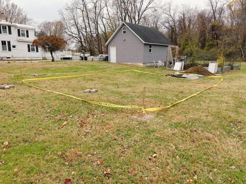 Before trenching the foundation