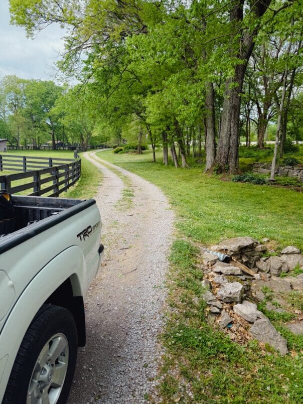 The existing driveway