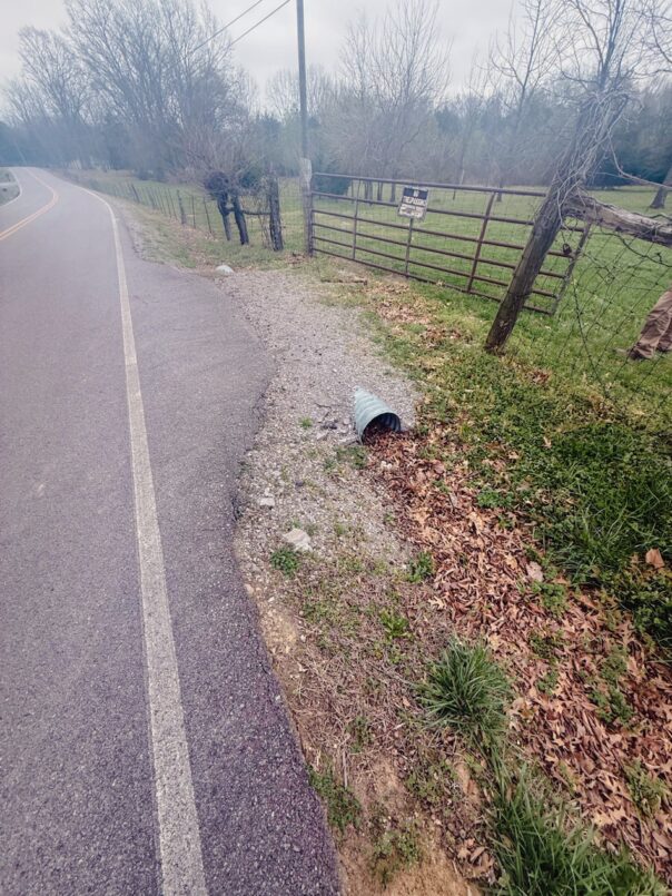 The original drainage pipe