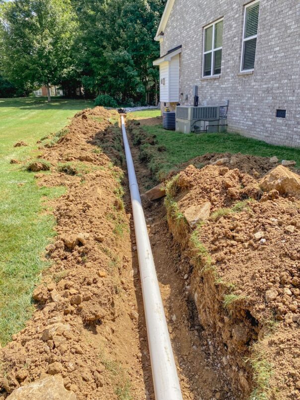 The underground drainage pipe