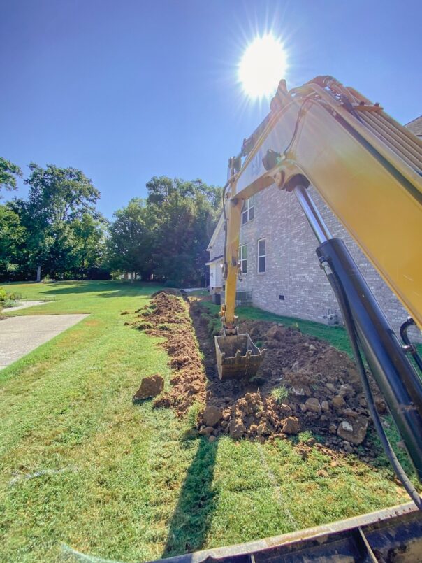 Excavation of the property