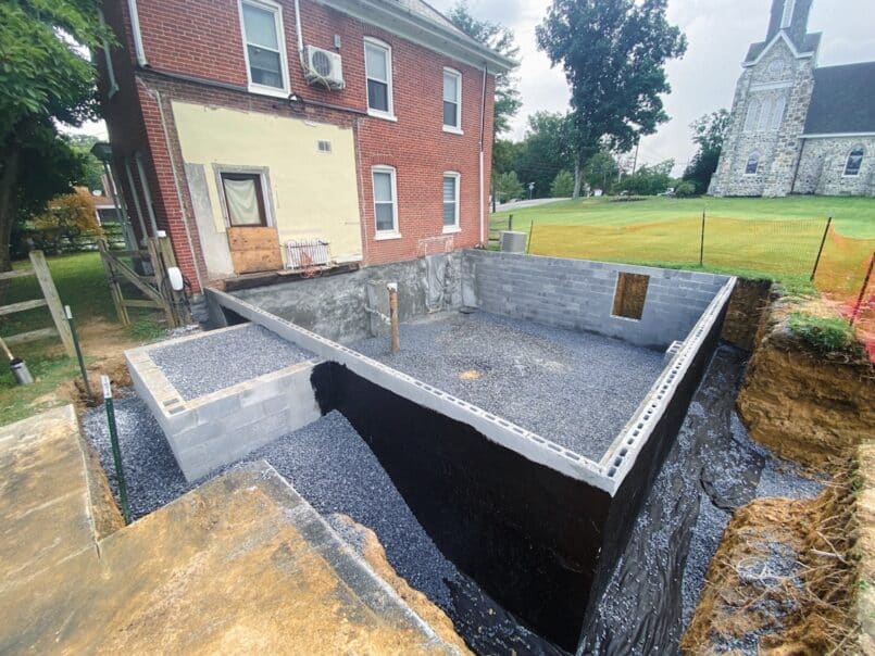Concrete block walls