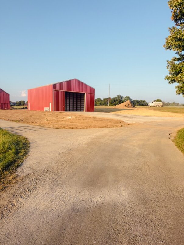 The pole barn is complete